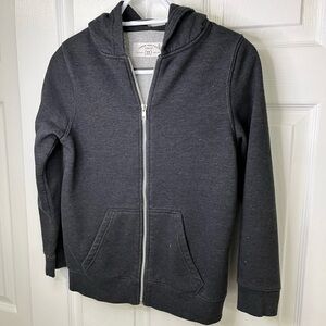 Boys Hoodie Size 10/12 Grey Zip Up Urban Heritage Youth Sweatshirt
